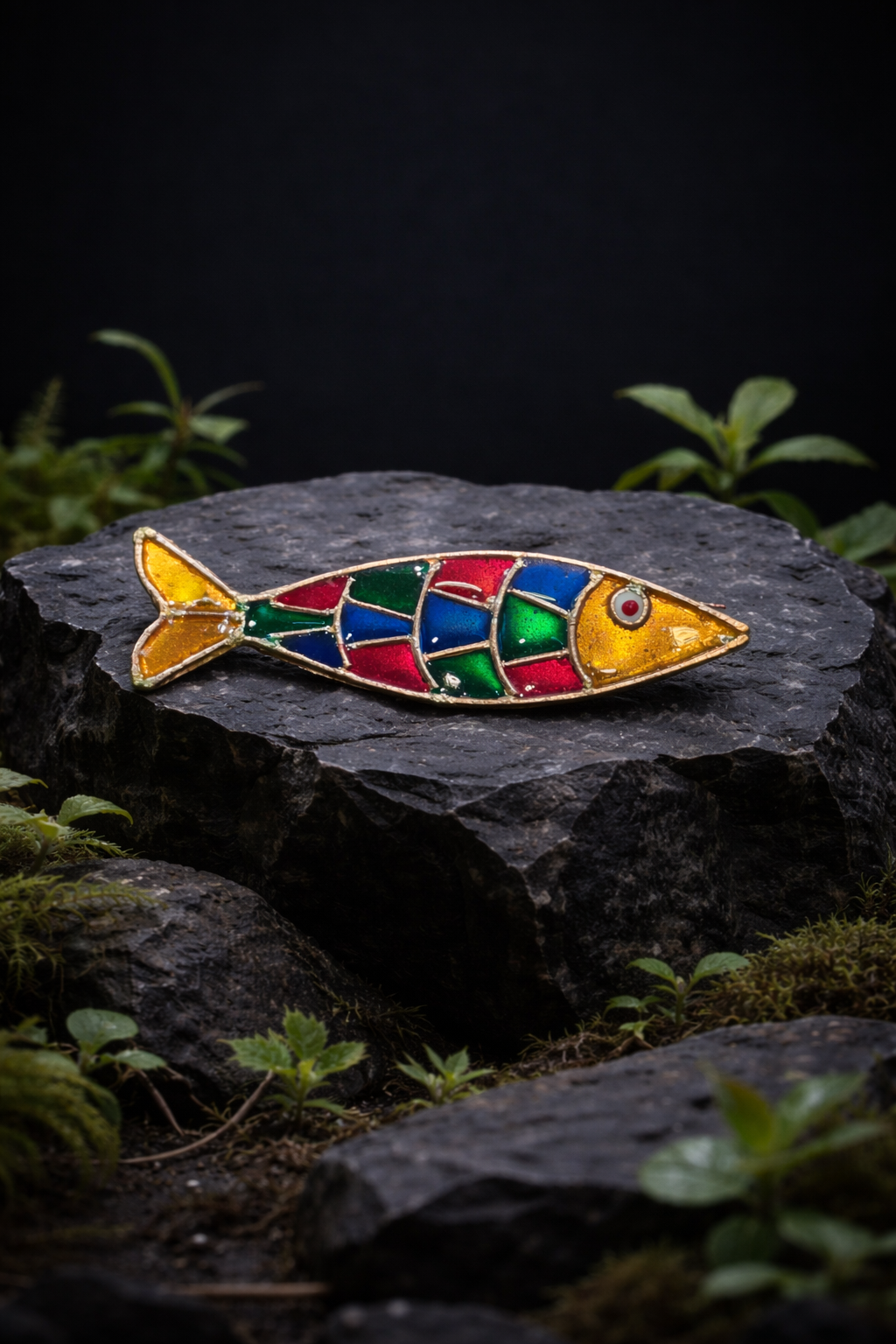 Meenakari Fish Brooch