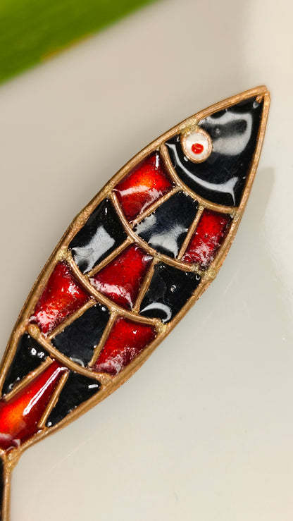 Meenakari Fish Brooch