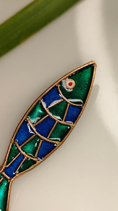 Meenakari Fish Brooch