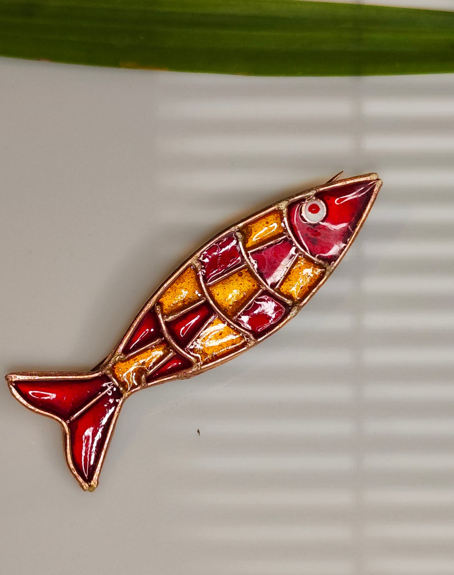 Meenakari Fish Brooch