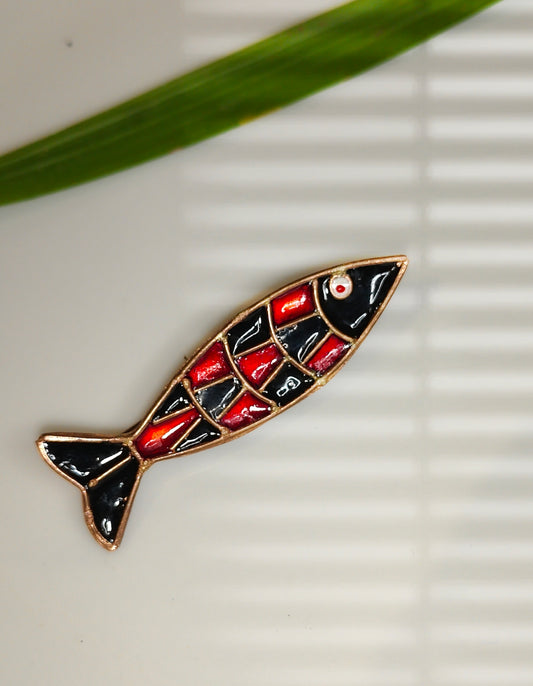 Meenakari Fish Brooch