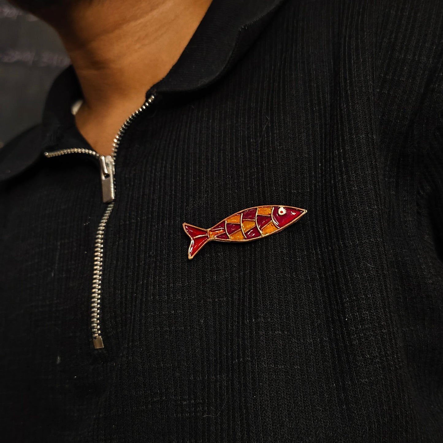 Meenakari Fish Brooch